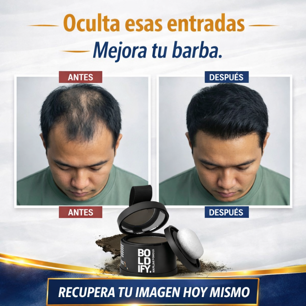 Polvo mágico tapa entradas y canas al instante ®